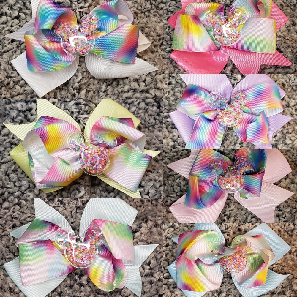 Tie-dye Mouse Bow